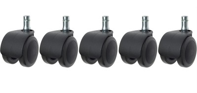 Efalock Caster Smooth for Roller Stool (5er-Pack) for Standard