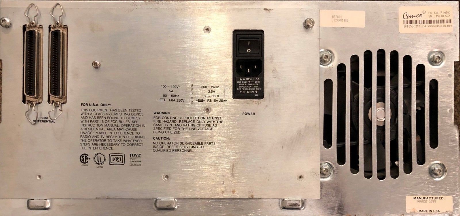 Working Hewlett Packard HP Auto-Loading Vintage 9-Track Tape Drive 88780 or 7980