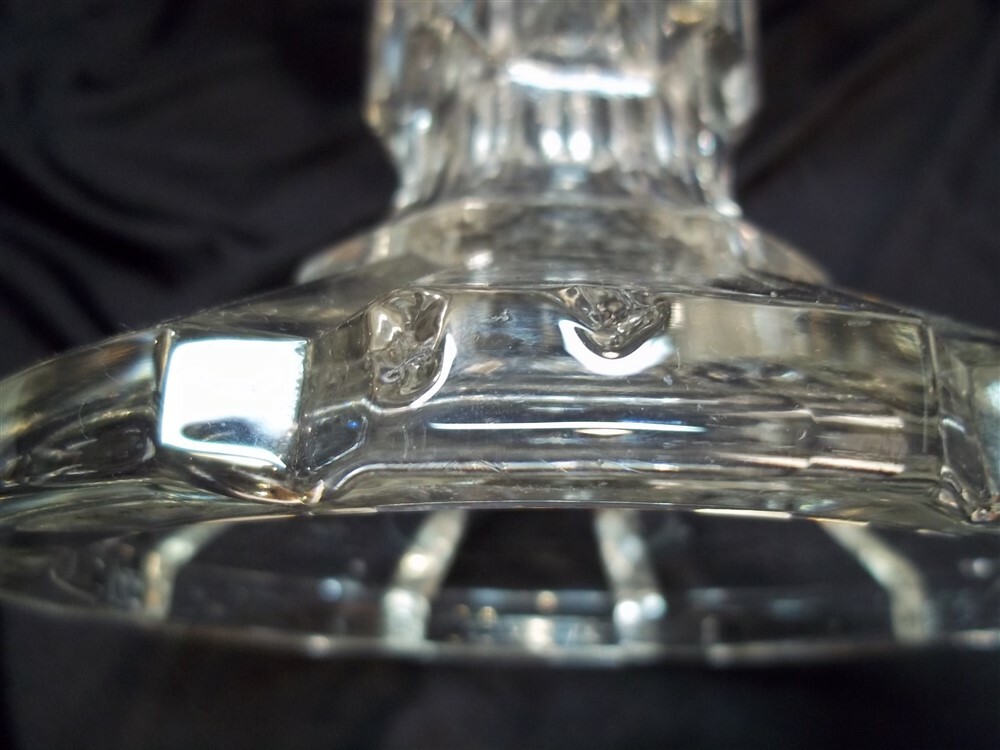 Stunning Footed Compote Satin Squares with Circles