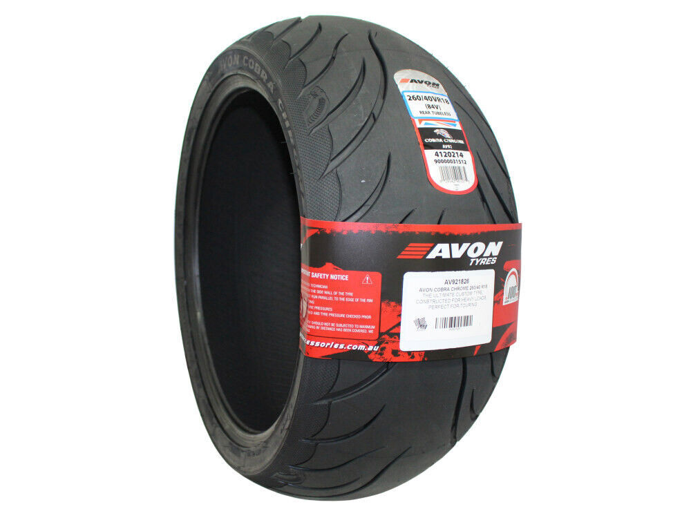 AVONコブラChrome260/40VR18新品 Avon Cobra Chrome AV92 Radial Rear Motorcycle Tire 260