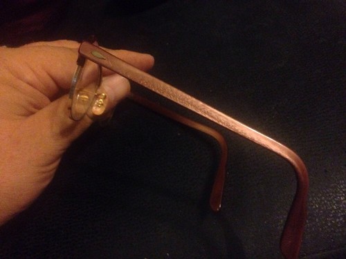 Vintage Bausch & Lomb Cats Eye Glasses Dusty Rose Frames Gold Filled 46-22-6