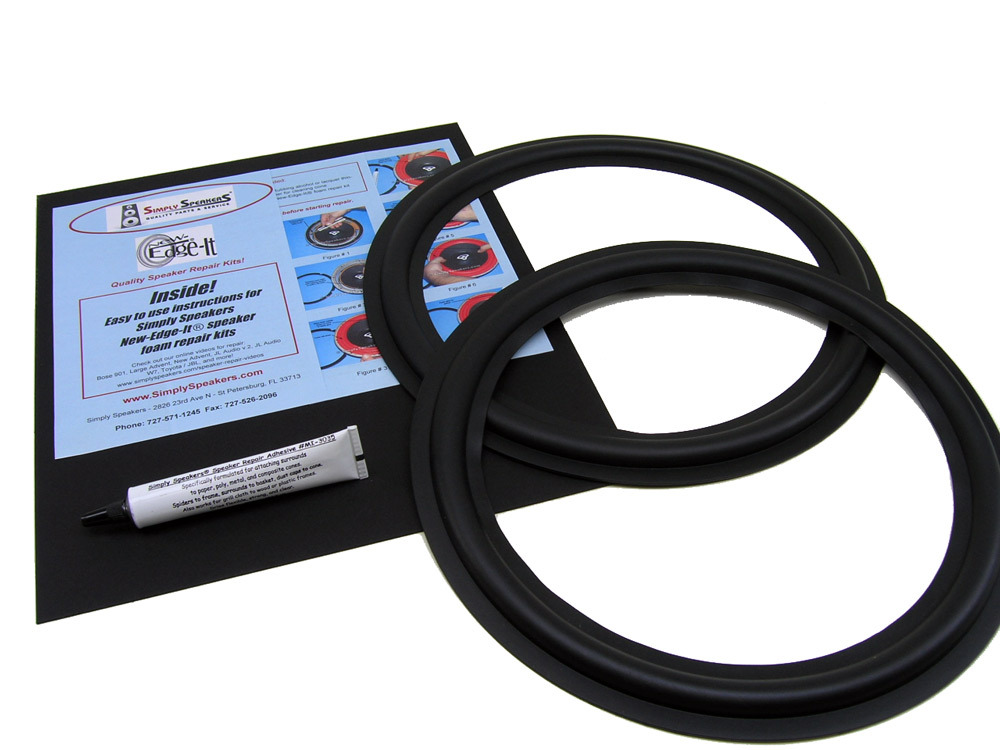 12" Butyl Rubber Speaker Surround Repair Kit RUBBER Woofer Edge Kit