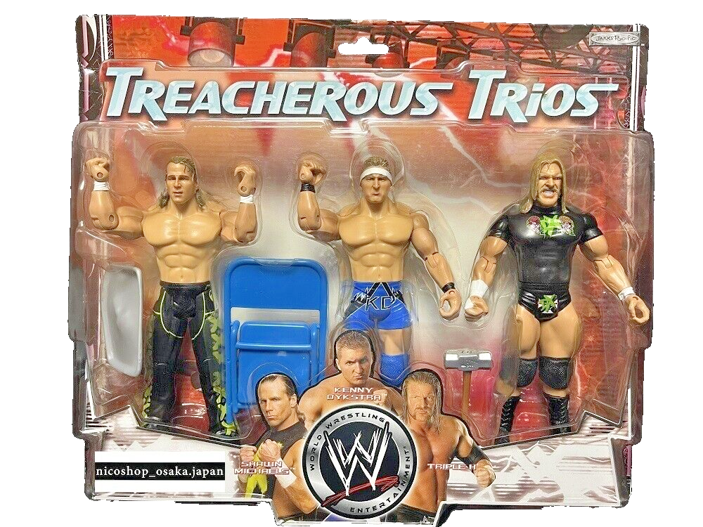 WWE TREACHEROUS TRIOS SERIES 1 TRIPLE H- RICK FLAIR- BATISTA WWE TREACHEROUS TRIOS SERIES 1 TRIPLE H- RICK FLAIR- BATISTA