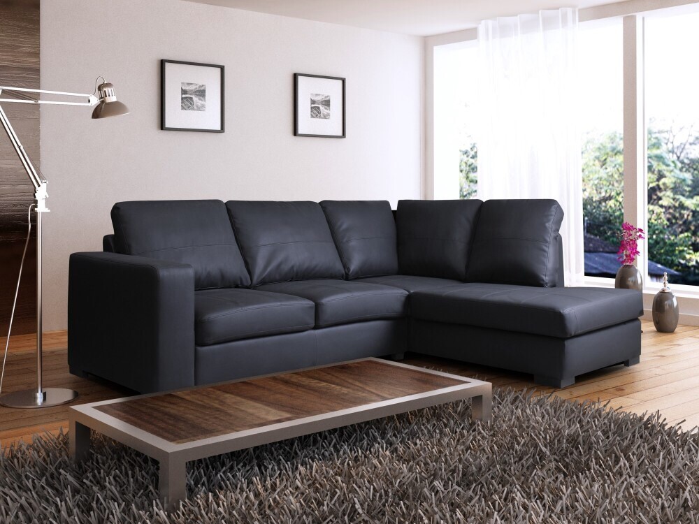 Faux leather corner sofa fantastic condition in Farnley, West
