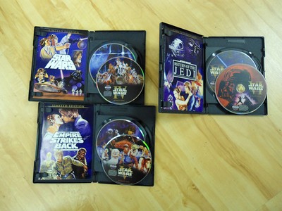 Star Wars Limited Edition Trilogy 6 DVD ORIGINAL THEATRICAL versions + BONUS dvd