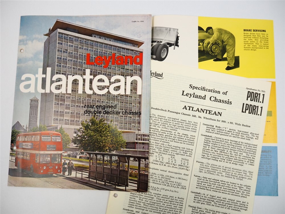 Leyland Atlantean PDR LPDR PDR 1.1 1.2 double decker chassis brochure 1967