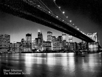 Manhattan Skyline New York Henri Silberman Cityscape Art