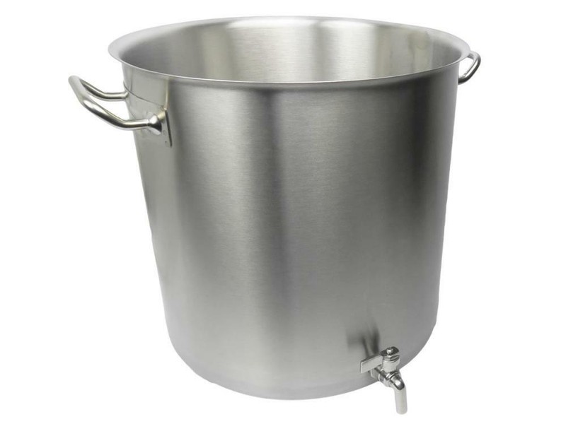 Brautopf 50 Liter aus Edelstahl mit Ablaßhahn Braukessel Topf Maischekessel