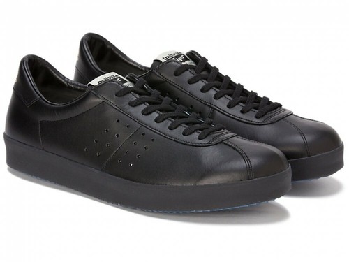 Pre-owned Onitsuka Tiger Asics  Lawnship 1183a914 Black/black With Shoe Bag