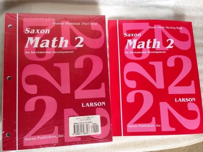 SAXON MATH 2 HOMESCHOOL STUDENT WORKBOOKS (Part 1 & 2) + Meeting Book NEW!