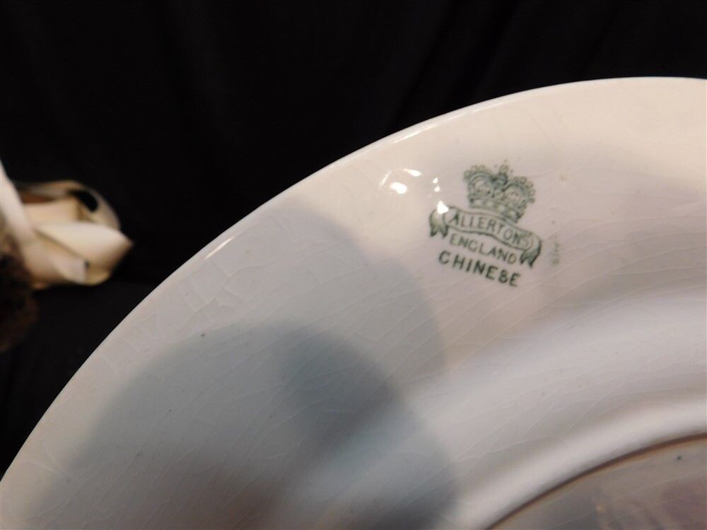 Allerton's England Chinese Pattern Green Dinner Plate 9