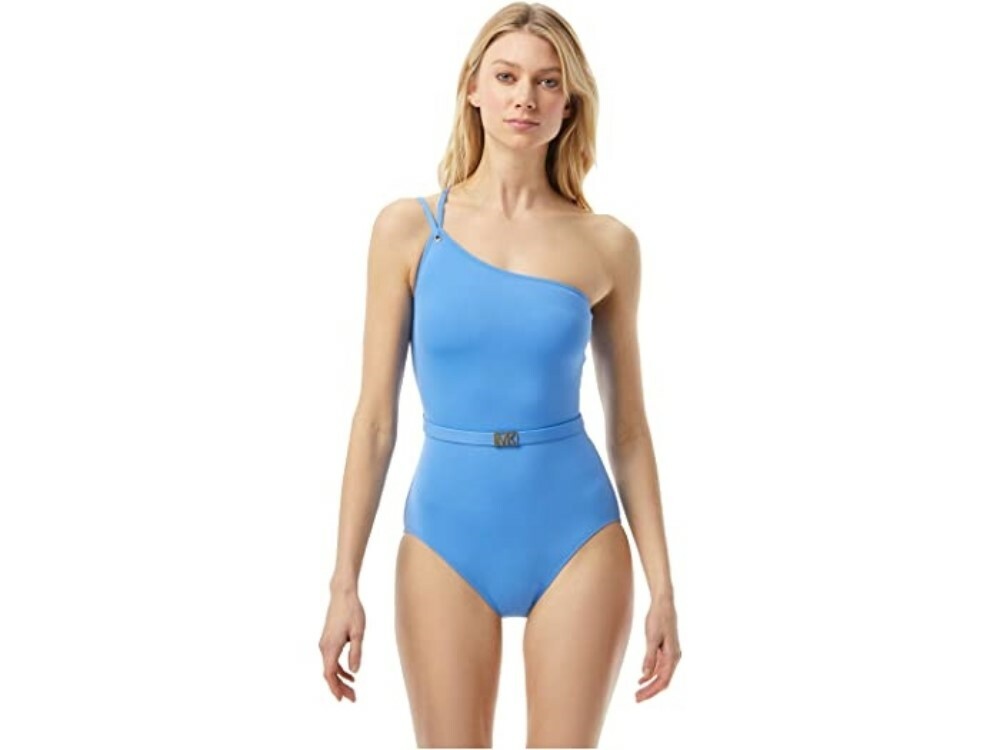 MICHAEL Michael Kors 266105 Women's One Shoulder One Piece Swimsuit Size 4