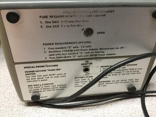 Sencore DVM-37 Digital VOM Solid State Battery Operated