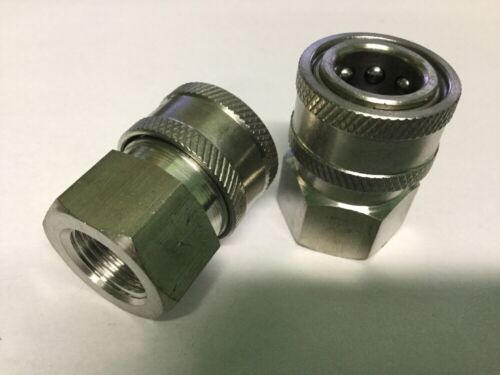 2- Power Pressure Washer 3/8" FPT Quick Connect Socket 4000 PSI Stainless Steel
