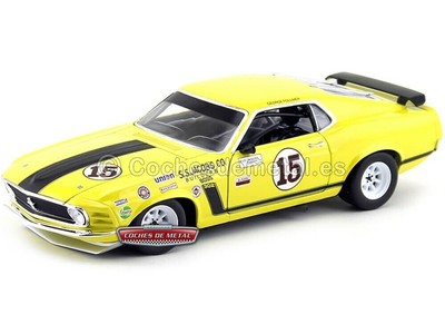 1970 Ford Mustang Boss 302 Racing Amarillo 1:18 Welly 12527