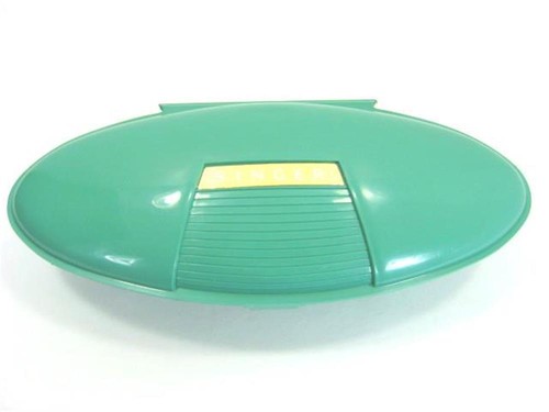 Singer 1960 Sewing Machine Buttonholer Attachment Case Accessories Book Green