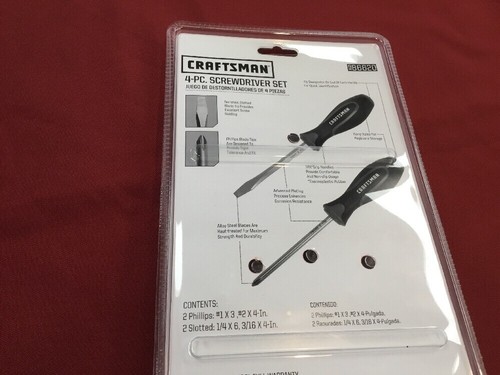 Craftsman 4pc Screwdriver Set 986620 Phillips-Slotted