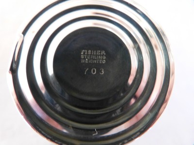 Antique Sterling Silver Fisher Creamer & Sugar Dish #703 170 Grams Weighted