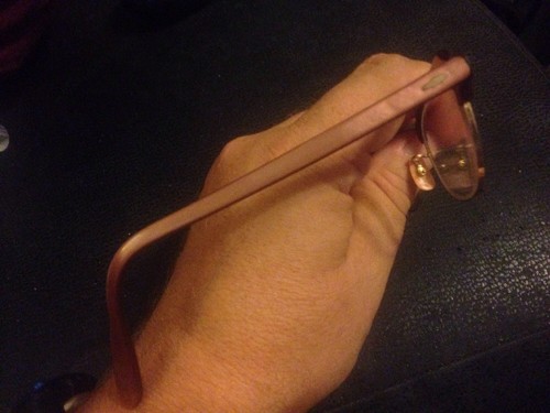 Vintage Bausch & Lomb Cats Eye Glasses Dusty Rose Frames Gold Filled 46-22-6