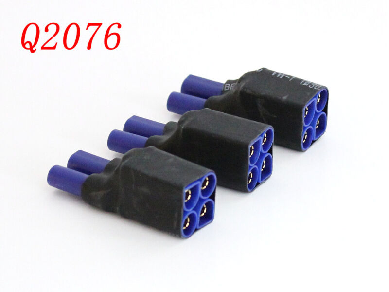 3 Pcs Ec5 No Wires Serial Lipo Battery Connector Adapter Q2076 Rc