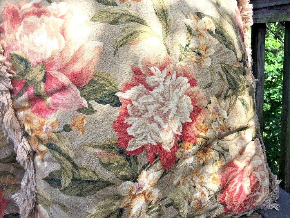 WAVERLY Jonquil Peony SET 2 Pillow 20 / 20 Elegant Throw Living Room Bed ??M15