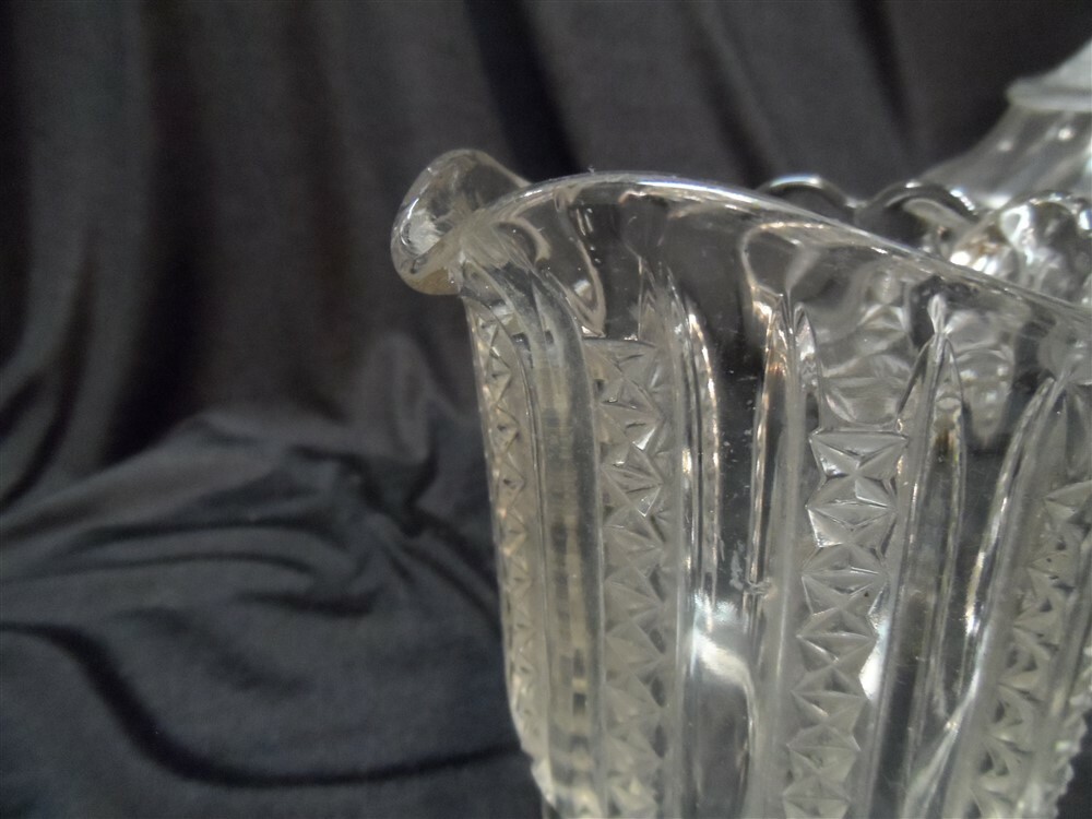 Stars & Stripes -Brilliant Pattern Glass Cream Pitcher EAPG Kokomo Jenkins 1899