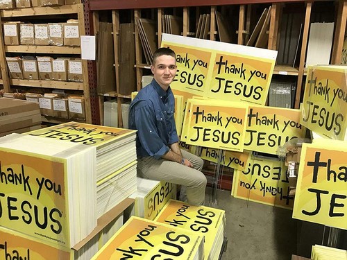 Thank You Jesus Yard Sign