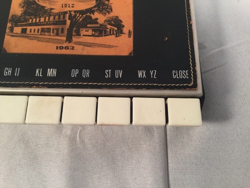 Vtg Bigelow Brown Address Book Directory Rolodex Autodex Advertising Push Button