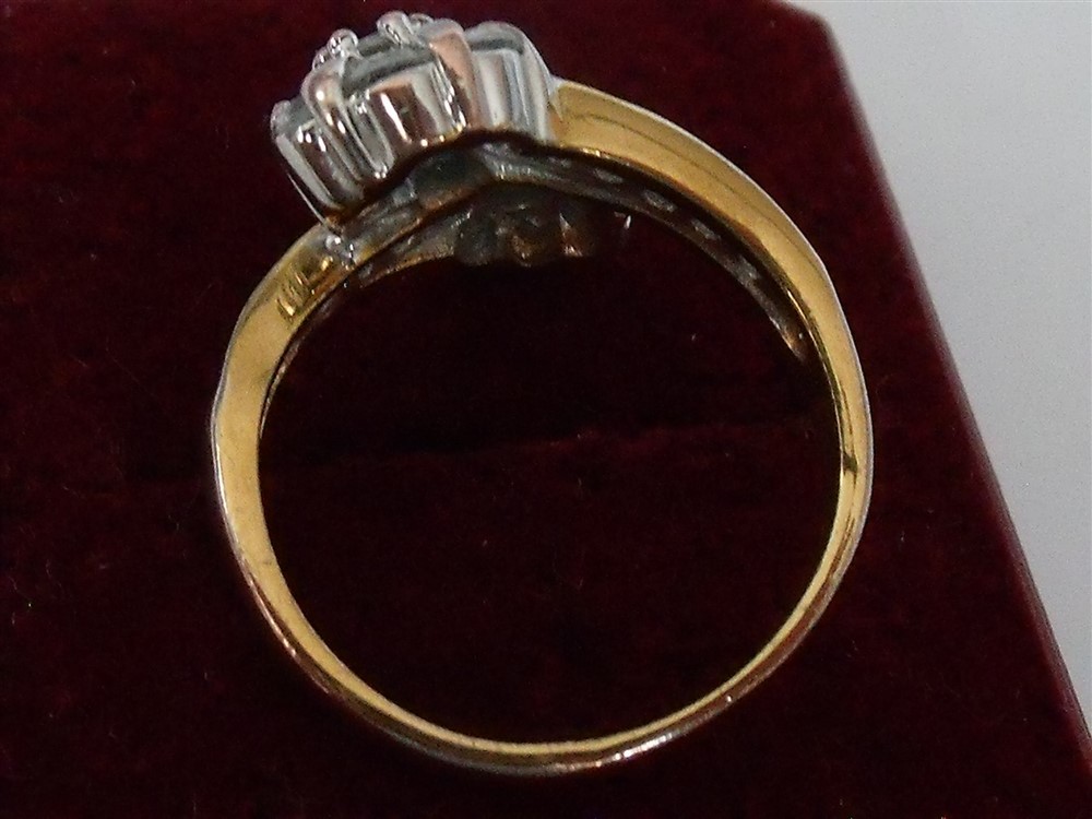 Cocktail Ring Zirconian 18Kt Gold Plated Size 8