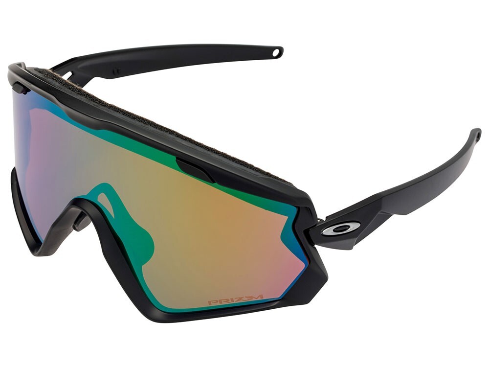 Pre-owned Oakley Wind Jacket 2.0 Sunglasses Oo7072-01 Matte Black/prizm Snow Jade Iridium