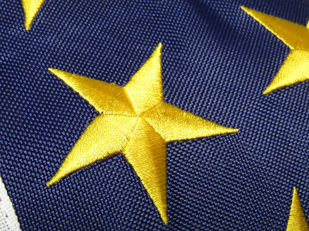 3x5 Embroidered Sewn Union Cavalry Guidon 600D 2 Ply Nylon Flag 3'x5' W/ 3 Clips