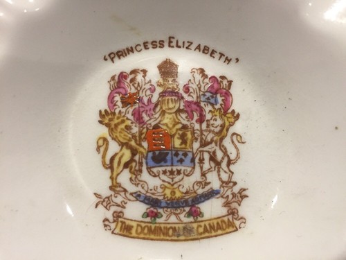 Taylor and Kent Bone China decorative plate marked Princess Elizabeth Dominion o