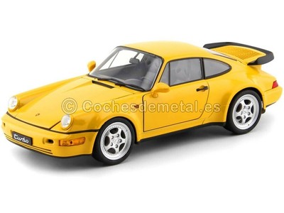 1988 Porsche 911 964 Turbo Coupe Amarillo 1:18 Welly 18026