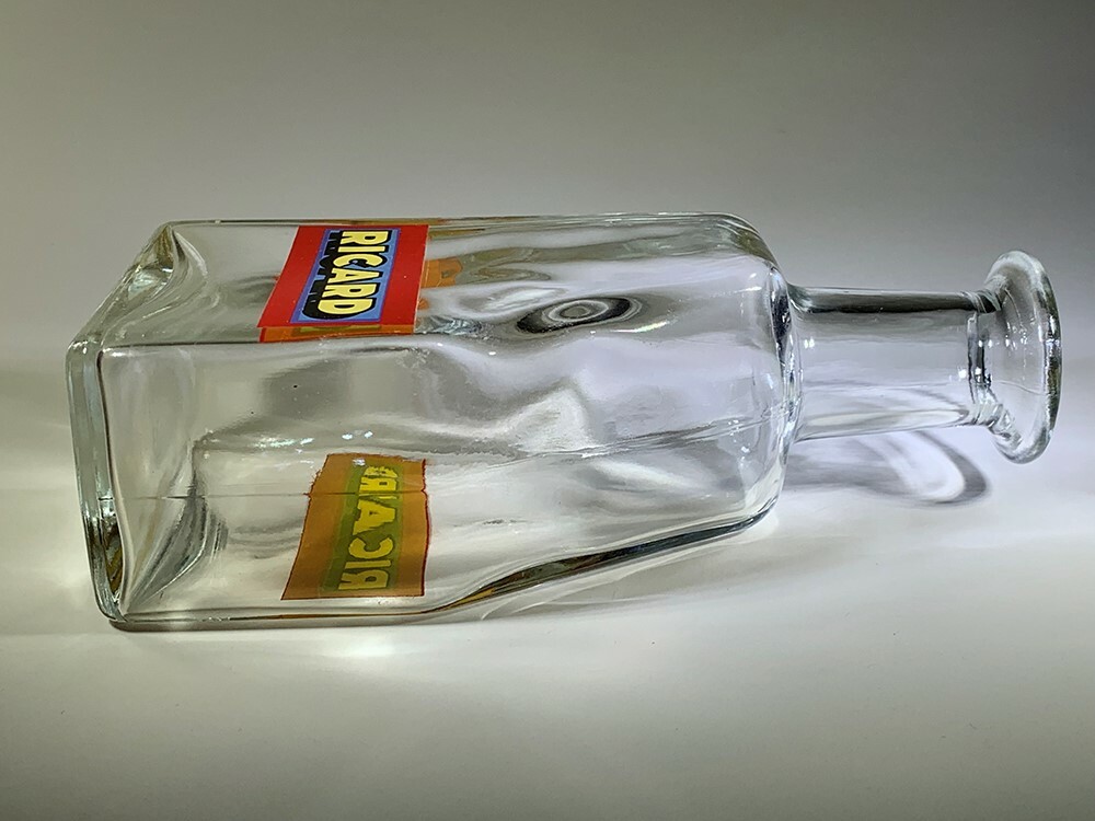 VINTAGE FRENCH RICARD WATER CARAFE GLASS BAR BOTTLE DECANTER