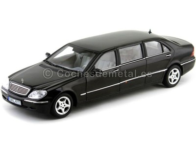 2000 Mercedes-Benz S Class 600 Pullman Negro Metalizado 1:18 Sun Star 4111