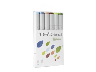 Copic Sketch Markers 6pc Pre-Packaged Set [SELECT SET] AUTHORIZED COPIC DEALER
