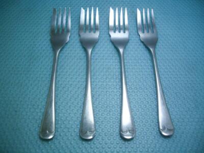 GENTRY ENGLISH TIP Set of 4 Salad Forks EL Eisenberg Lozano Sheffield Stainless