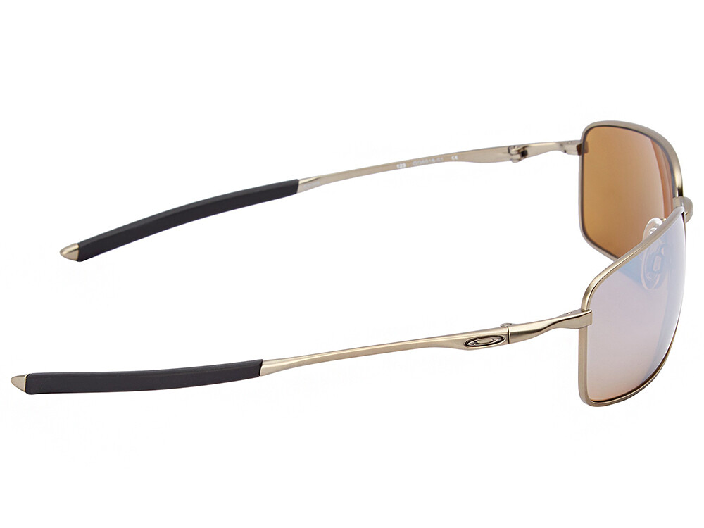 Pre-owned Oakley Ti Square Wire Polarized Sunglasses Oo6016-01 Titanium/titanium Iridium