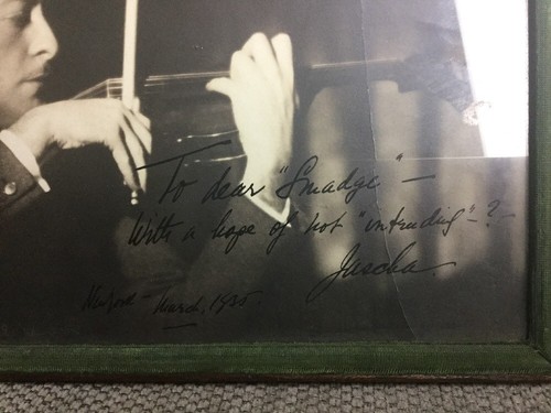 1935 JASCHA HEIFETZ Signed Autographed Photo Original Frame Found In New York