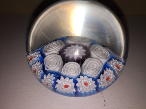Vintage Italian KB Italy Millefiori Paperweight