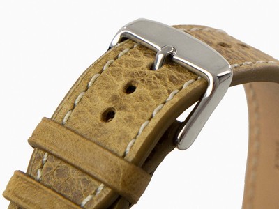 Pre-owned Annie Iron  Cockpit Automatic Watch, Black, 42 Mm, Leather, Day And Date, 5164-2