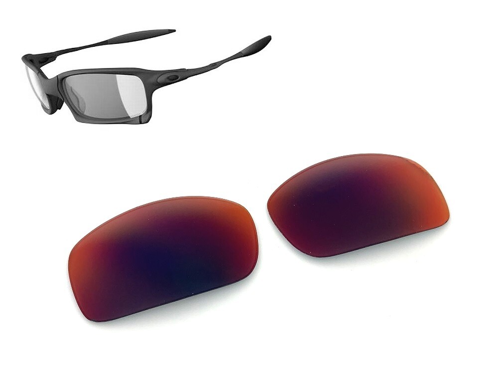 LINEGEAR Red Mirror Non-Polarized Lens for Oakley X-Squared