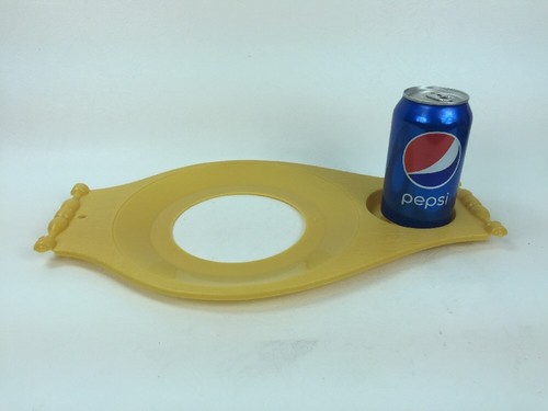 Mid Century Modern Vintage Picnic Plate & Drink Holders Green & Gold Set Of 6