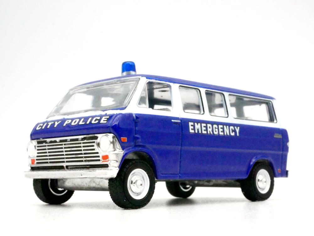 1969 FORD WAGON POLICE TRANSPORT  1:64 SCALE  DIECAST COLLECTOR  MODEL CAR