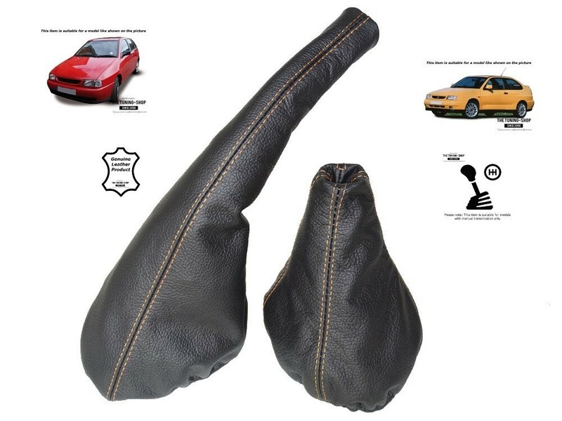 Soufflet Levier De Vitesse Et Frein Pour Seat Ibiza Cordoba 93-99 Surpiq Orange