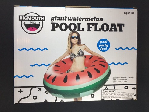 Giant Watermelon Inflatable Pool Float NEW BigMouth, Inc. RAFT 4 Feet Wide