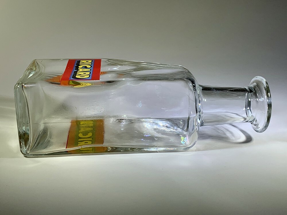 VINTAGE FRENCH RICARD WATER CARAFE GLASS BAR BOTTLE DECANTER