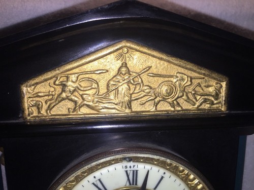 Vintage Late 1800's ANSONIA OPEN ESCAPMENT MANTLE CLOCK Boston Extra