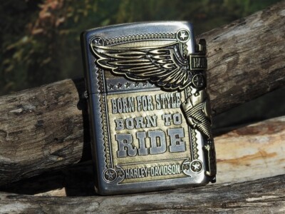Japanese Harley Davidson Zippo Lighter - Japan - Born To