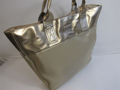 Versace Perfume Large Gold Tone Travel Tote